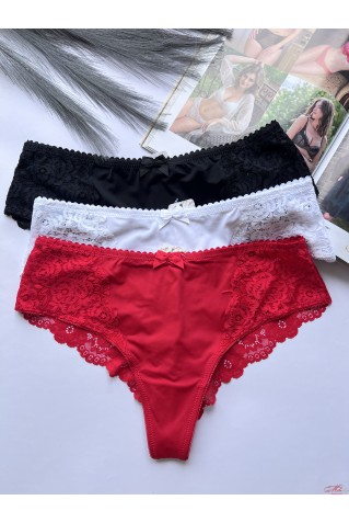 Трусики бразиліана з мікрофібри та мережива Annajolly 60887